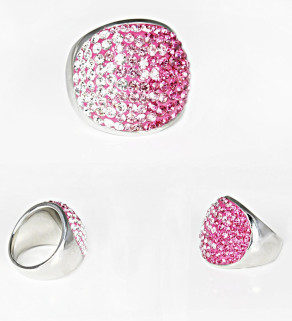 Pink Rhinestone Ring