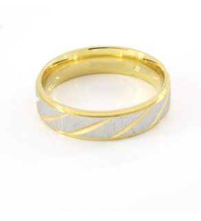 Stainless steel two tone ring