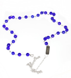 Modrý pásek Foxette 72cm