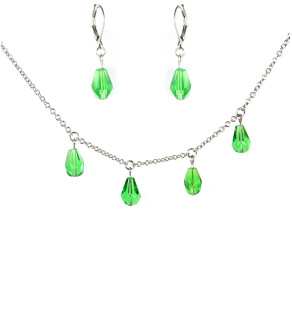 Zelená a modrá Foxette souprava