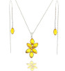 Souprava šperků Yellow Rhinestones