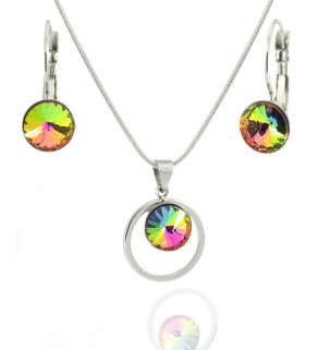 Jewelry set green Crystal