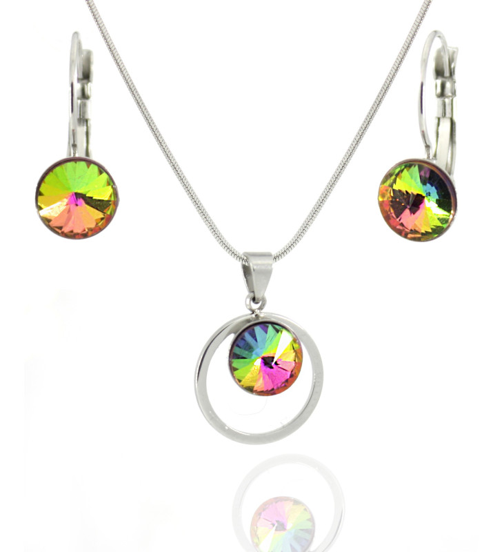 Jewelry set green Crystal