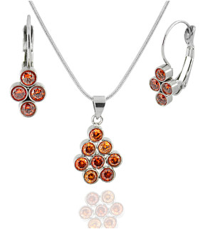 Souprava šperků CHO Orange Zirconia