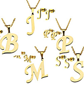Stainless steel letter set