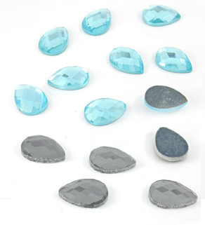 Skleněné Kabošony kapka 14x10mm - 50Ks