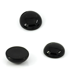 Černý Achát kabošony 12mm - 1Ks
