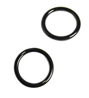 Černý Achát Donut 25x25x3mm - 1Ks