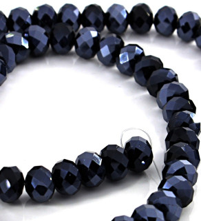 Černé broušené Rondelky 10mm - 72ks