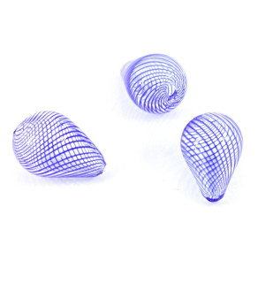 Vinutá Perle modrá 21x14mm - 1Ks