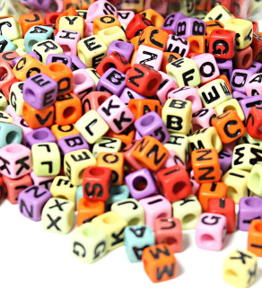 Acrylic Jewelry Cube Bead 7x7x4mm - 200Pcss