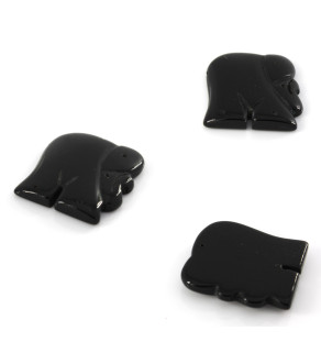 Černý Obsidian Slon - 1Ks