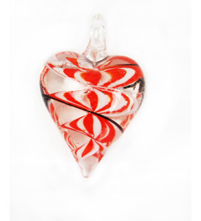 Red lampwork Beads 48x31mm 1Pc