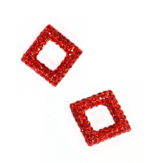 Pendant component with crystals Rhombus 21mm