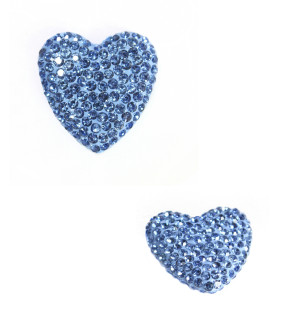 Komponent na přívěsek s krystaly Srdce 20x19mm