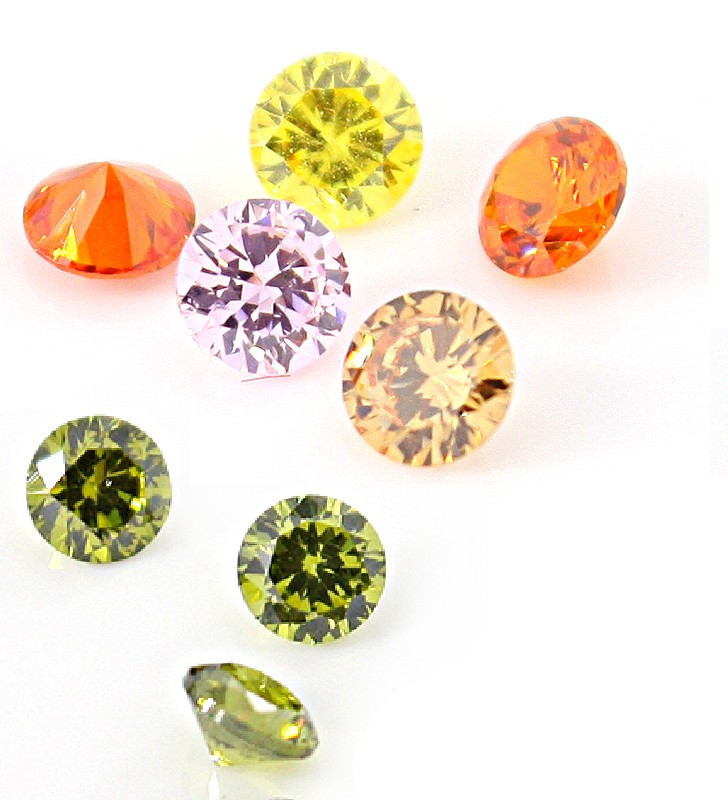 3mm Kubické Zirkony barevné - 10Ks