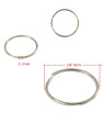 Stainless Steel 19x1mm Rings - 100Pcs