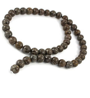 Natural Snowflake Obsidian Beads 8mm - 47Ks