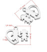 Stainless Steel Charm children 14mm - 1Pc