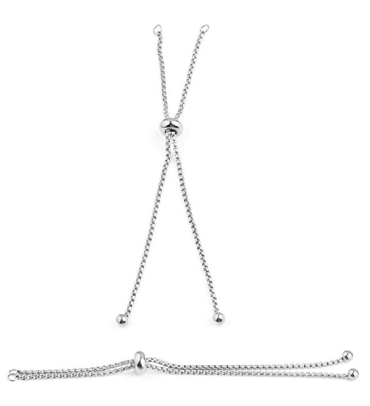 Stainless steel chain bracelet components Box - 1Pc