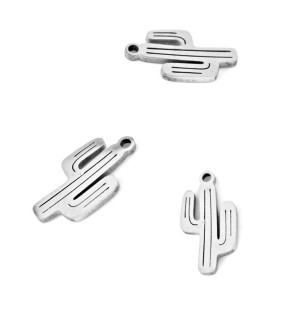 Stainless Steel Charm cactus 17mm - 1Pc