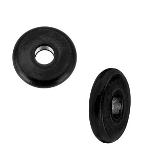 Nerezové Rondelky 6mm Černé - 1Ks