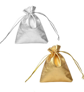 Lesklé látkové sáčky 90x70mm