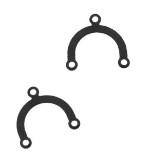 Ocelové Konektory  černé 9mm - 1ks+B