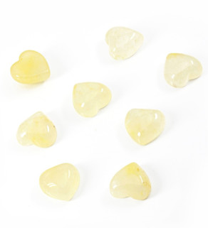 Yellow Jade Cabochons Heart 10mm - 1Pc