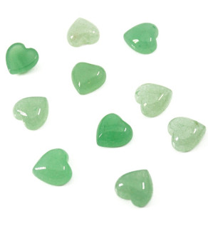 Green Aventurine Cabochons Heart 10mm - 1Pc