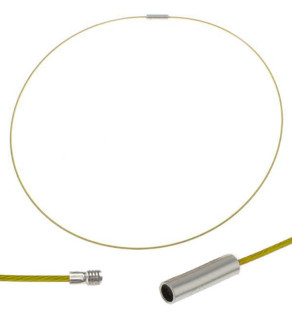 Žluté lanko 55cm se zapínáním Náhrdelník