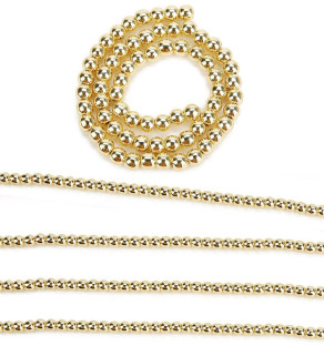 Hematit korálky Zlaté - Návlek