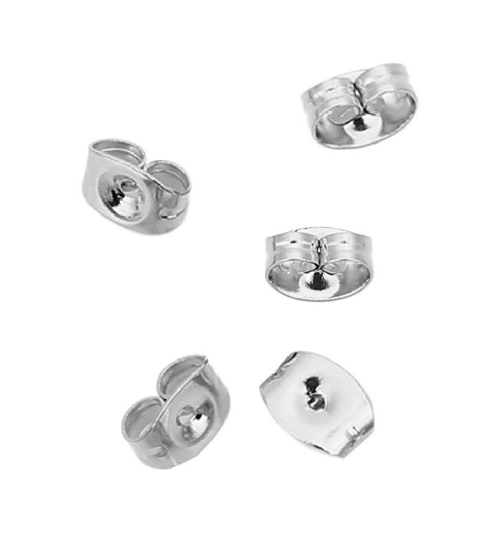 Náušnicové zarážky z chirurgické oceli 6x4,5mm - 1ks+B