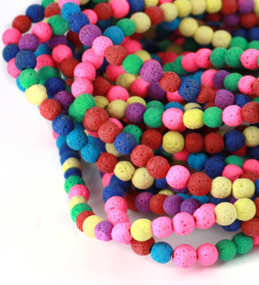 Lava Beads 6mm - 63Pcs
