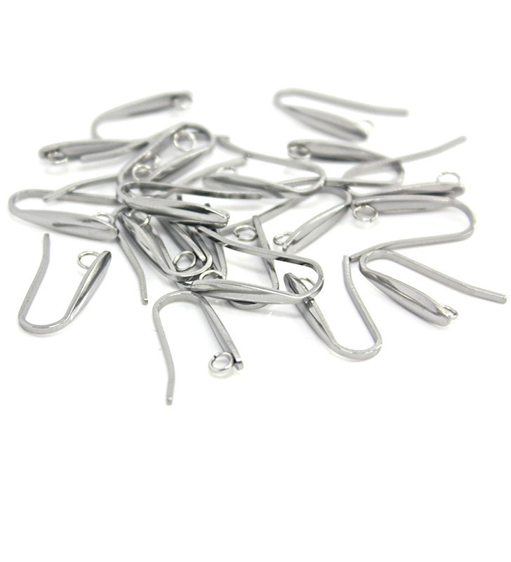 Náušnicové háčky s kroužkem  - 1Ks+B