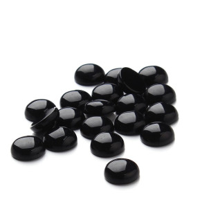 Black Agate Cabochons 4-6mm - 1Ks