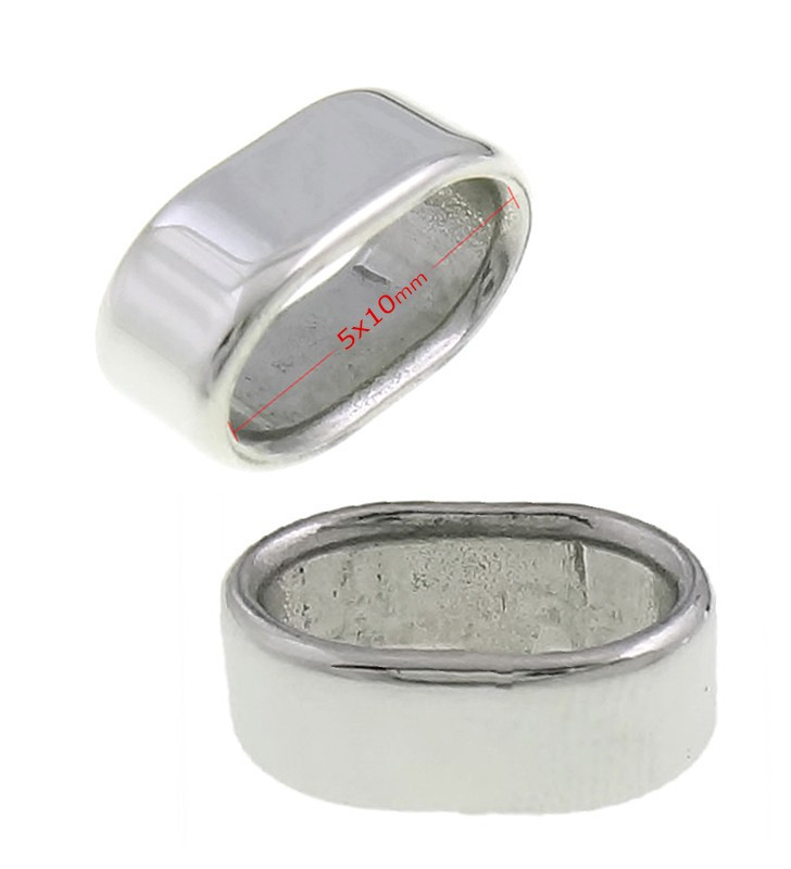 Leštěný Ocelový 12x5mm komponent - 1Ks