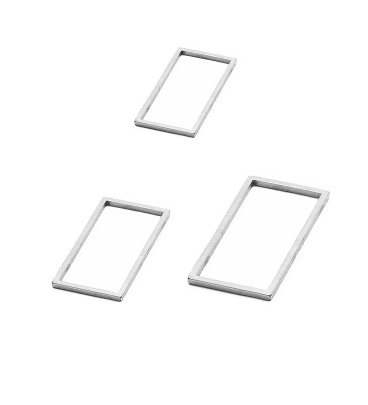 Stainless Steel Rectangle bezel 14-24mm - 1Pc
