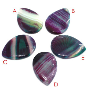 Duhový Achát Přívěsky 42x30mm - 1ks