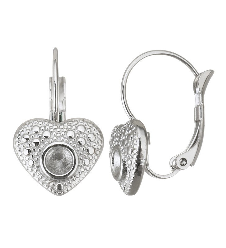 Náušnicové komponenty Srdce na patent - 1Ks