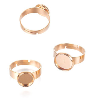 Finger Ring Setting Rose Gold 6-12mm - 1Pc+
