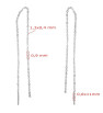 Stainless Steel Chain Earrings +-16cm - 1Pc