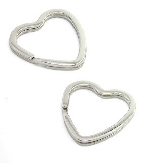 Nerezový kroužek na klíče Srdce 31mm - 1Ks+