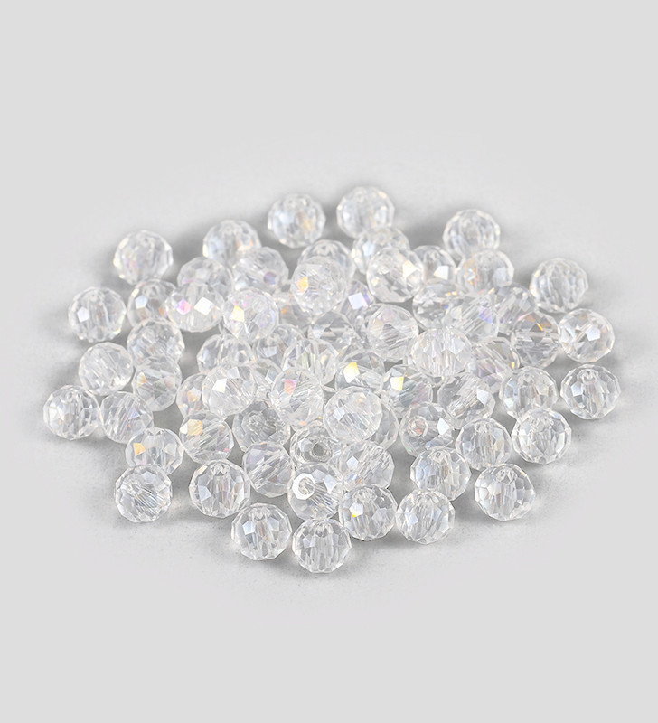 Skleněné 3mm broušené korálky Čiré - 1.000ks