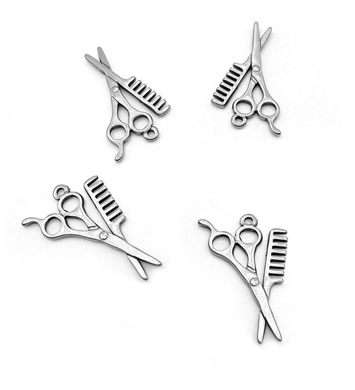 Kadeřnický Ocelový přívěsek 34mm - 1Ks