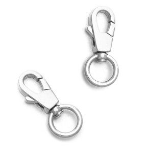 Leštěné nerezové Karabiny 30mm - 1Ks