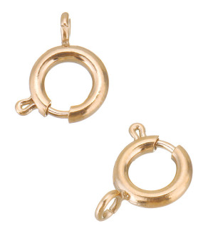 Růžovo Zlaté Kroužkové zapínání 304 6-8mm - 1ks