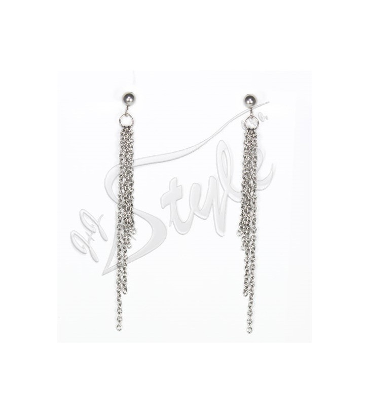 Dlouhé řetízkové náušnice se čtyřmi řetízky