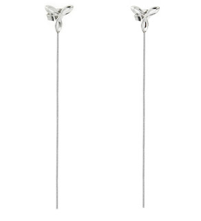 Stainless Steel Chains Earrings Flower - 1PC