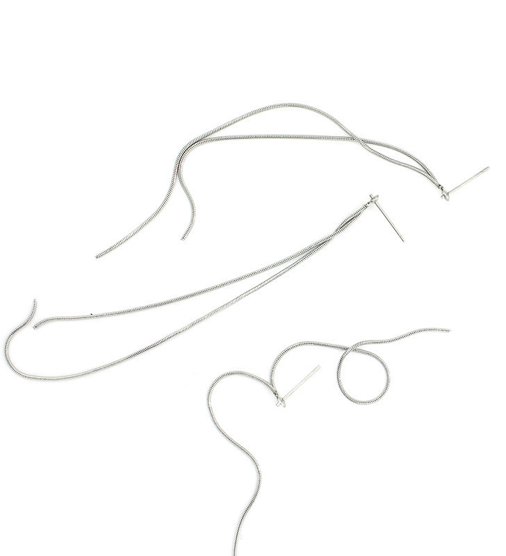 Stainless Chains Earring - 1PC